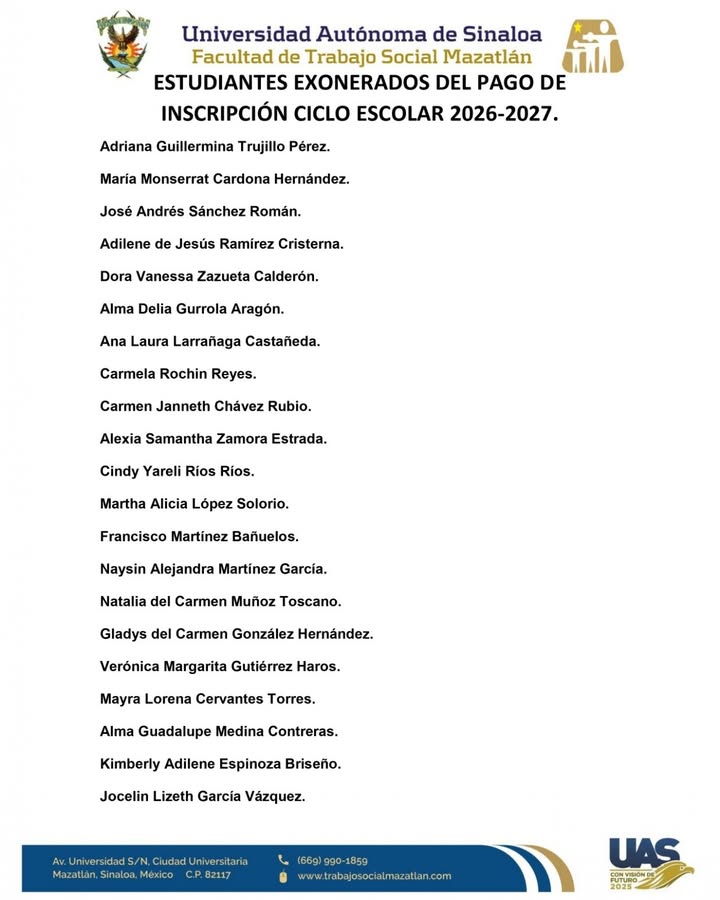 Facultad de Trabajo Social Mazatlán - UAS